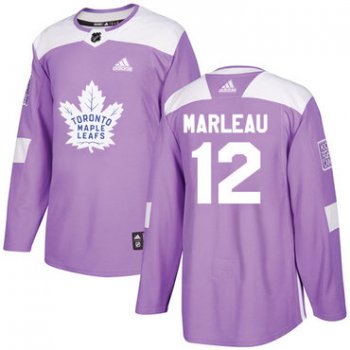 Adidas Toronto Maple Leafs #12 Patrick Marleau Purple Authentic Fights Cancer Stitched Youth NHL Jersey