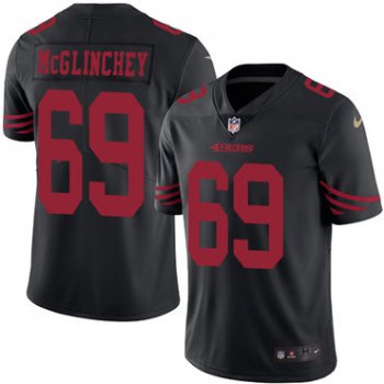 Nike 49ers #69 Mike McGlinchey Black Youth Stitched NFL Limited Rush Jersey