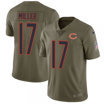 Nike Bears #17 Anthony Miller Olive Youth Stitched NFL Limited 2017 Salute to Service Jersey
