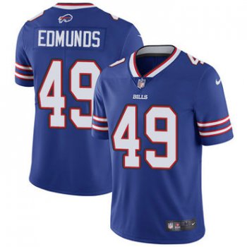 Nike Bills #49 Tremaine Edmunds Royal Blue Team Color Youth Stitched NFL Vapor Untouchable Limited Jersey