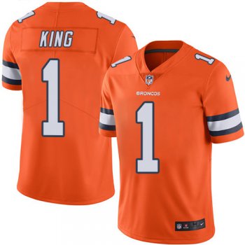 Nike Broncos #1 Marquette King Orange Youth Stitched NFL Limited Rush Jersey