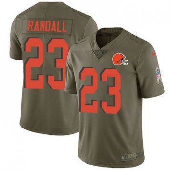 Nike Browns #23 Damarious Randall Olive Youth Stitched NFL Limited 2017 Salute to Service Jersey