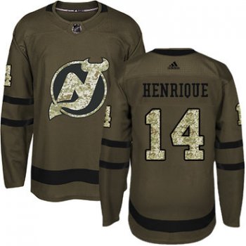 Adidas New Jersey Devils #14 Adam Henrique Green Salute to Service Stitched Youth NHL Jersey