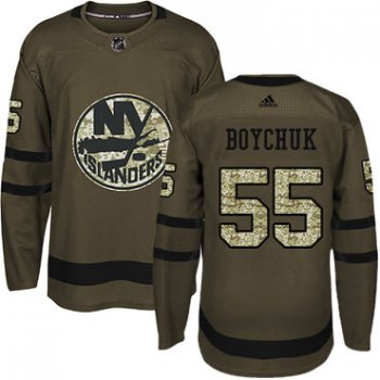 Adidas New York Islanders #55 Johnny Boychuk Green Salute to Service Stitched Youth NHL Jersey