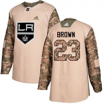 Adidas Los Angeles Kings #23 Dustin Brown Camo Authentic 2017 Veterans Day Stitched Youth NHL Jersey
