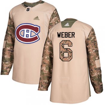 Adidas Montreal Canadiens #6 Shea Weber Camo Authentic 2017 Veterans Day Stitched Youth NHL Jersey