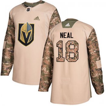 Adidas Vegas Golden Knights #18 James Neal Camo Authentic 2017 Veterans Day Stitched Youth NHL Jersey