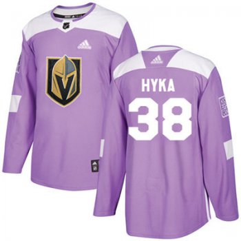 Adidas Vegas Golden Knights #38 Tomas Hyka Purple Authentic Fights Cancer Stitched Youth NHL Jersey