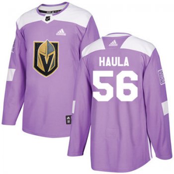 Adidas Vegas Golden Knights #56 Erik Haula Purple Authentic Fights Cancer Stitched Youth NHL Jersey