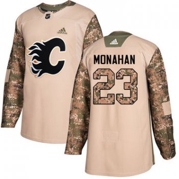 Adidas Flames #23 Sean Monahan Camo Authentic 2017 Veterans Day Stitched Youth NHL Jersey