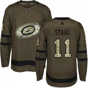 didas Hurricanes #11 Jordan Staal Green Salute to Service Stitched Youth NHL Jersey