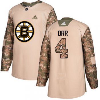 Adidas Bruins #4 Bobby Orr Camo Authentic 2017 Veterans Day Youth Stitched NHL Jersey