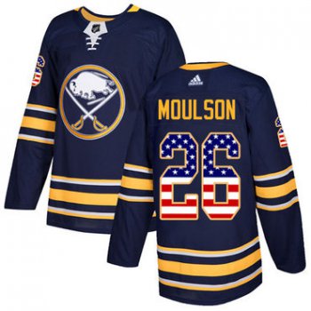 Adidas Sabres #26 Matt Moulson Navy Blue Home Authentic USA Flag Youth Stitched NHL Jersey