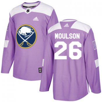 Adidas Sabres #26 Matt Moulson Purple Authentic Fights Cancer Youth Stitched NHL Jersey