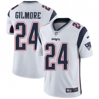 Youth Nike New England Patriots #24 Stephon Gilmore White Stitched NFL Vapor Untouchable Limited Jersey