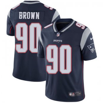Youth Nike New England Patriots #90 Malcom Brown Navy Blue Team Color Stitched NFL Vapor Untouchable Limited Jersey
