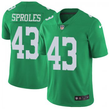 Youth Nike Philadelphia Eagles #43 Darren Sproles Green Stitched NFL Limited Rush Jersey