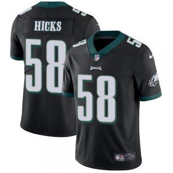 Youth Nike Philadelphia Eagles #58 Jordan Hicks Black Alternate Stitched NFL Vapor Untouchable Limited Jersey
