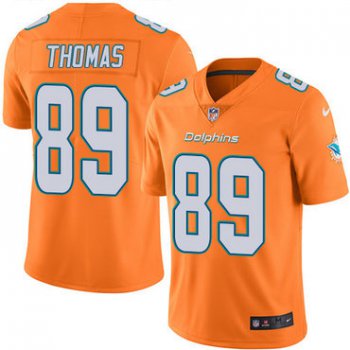 Youth Nike Dolphins #89 Julius Thomas Orange Stitched NFL Limited Rush Jersey
