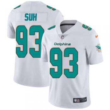 Youth Nike Dolphins #93 Ndamukong Suh White Stitched NFL Vapor Untouchable Limited Jersey
