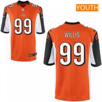 Youth 2017 NFL Draft Cincinnati Bengals #99 Jordan Willis Orange Team Color Stitched NFL Nike Game Jersey