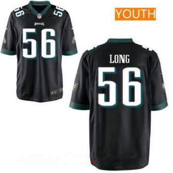 Youth Philadelphia Eagles #56 Chris Long Black Alternate Stitched NFL Nike Game Jersey
