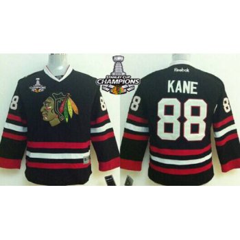 Chicago Blackhawks #88 Patrick Kane Black Kids Jersey W/2015 Stanley Cup Champion Patch