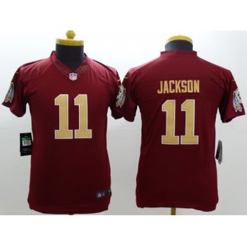 Nike Washington Redskins #11 DeSean Jackson Red With Gold Limited Kids Jersey