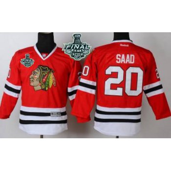 Youth Chicago Blackhawks #20 Brandon Saad 2015 Stanley Cup Red Jersey