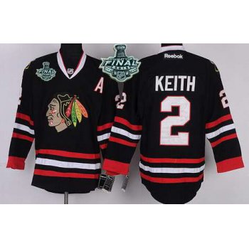 Youth Chicago Blackhawks #2 Duncan Keith 2015 Stanley Cup Black Jersey
