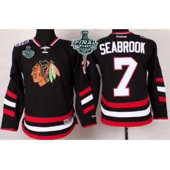 Youth Chicago Blackhawks #7 Brent Seabrook 2015 Stanley Cup 2014 Stadium Series Black Jersey