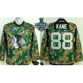 Youth Chicago Blackhawks #88 Patrick Kane 2015 Stanley Cup 2014 Camo Jersey
