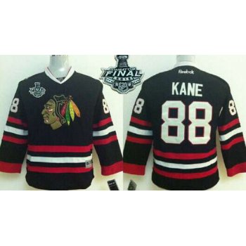 Youth Chicago Blackhawks #88 Patrick Kane 2015 Stanley Cup Black Kids Jersey