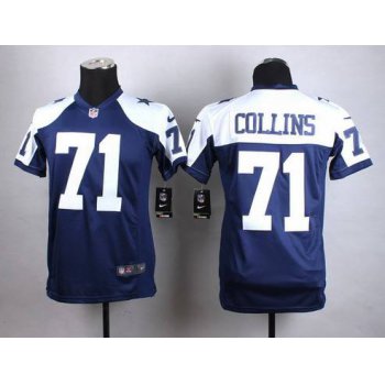 Youth Dallas Cowboys #71 La'el Collins Nike Blue Thanksgiving Game Jersey