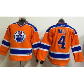 Youth Edmonton Oilers #4 Taylor Hall 2015 Orange Jersey