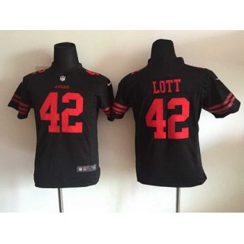 Youth San Francisco 49ers #42 Ronnie Lott 2015 Nike Black Game Jersey
