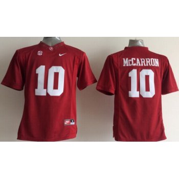 Alabama Crimson Tide #10 A.J. McCarron 2014 Red Limited Kids Jersey