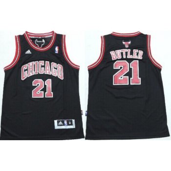 Chicago Bulls #21 Jimmy Butler Black Kids Jersey