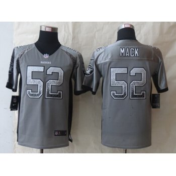 Nike Oakland Raiders #52 Khalil Mack Drift Fashion Gray Kids Jersey