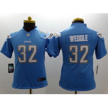 Nike San Diego Chargers #32 Eric Weddle 2013 Light Blue Limited Kids Jersey