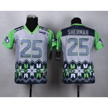 Nike Seattle Seahawks #25 Richard Sherman 2015 Noble Fashion Kids Jersey