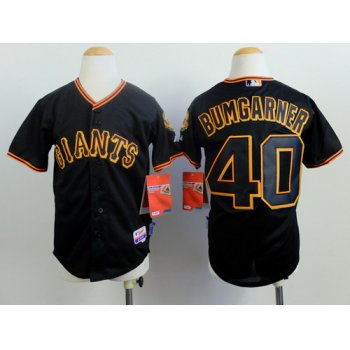 San Francisco Giants #40 Madison Bumgarner Black Kids Jersey