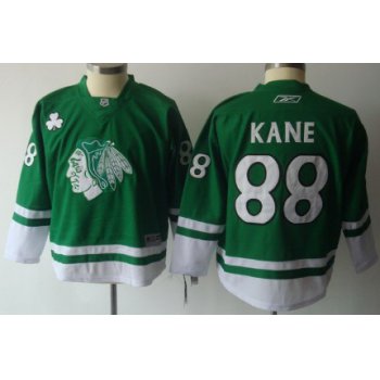 Chicago Blackhawks #88 Patrick Kane St. Patrick's Day Green Kids Jersey