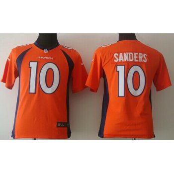 Nike Denver Broncos #10 Emmanuel Sanders 2013 Orange Game Kids Jersey