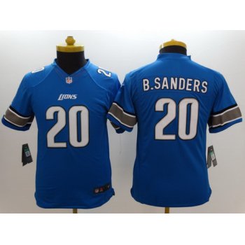 Nike Detroit Lions #20 Barry Sanders Light Blue Limited Kids Jersey