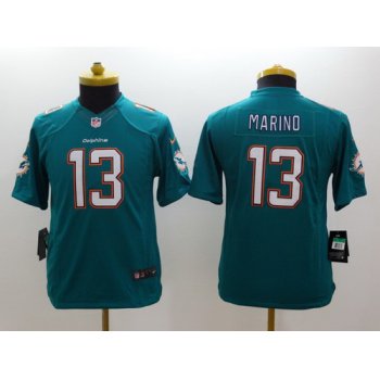 Nike Miami Dolphins #13 Dan Marino 2013 Green Limited Kids Jersey