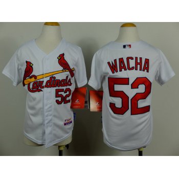 St. Louis Cardinals #52 Michael Wacha White Kids Jersey