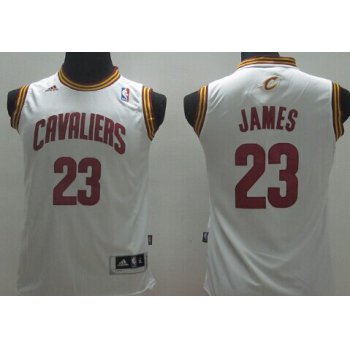 Cleveland Cavaliers #23 LeBron James White Kids Jersey
