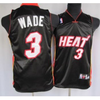 Miami Heat #3 Dwyane Dwyane Wade Black Kids Jersey
