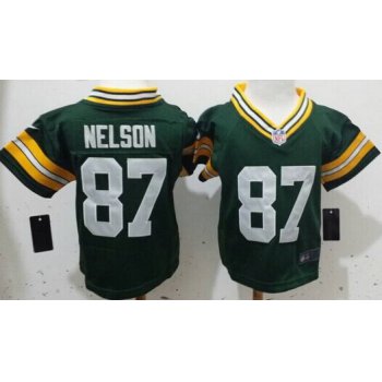 Nike Green Bay Packers #87 Jordy Nelson Green Toddlers Jersey